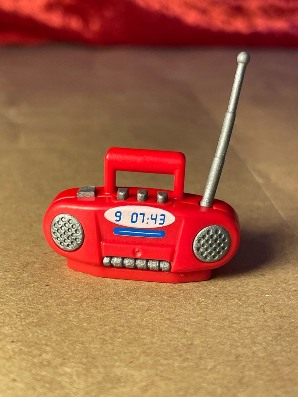 Red Mini Radio Playset Accessory - Vintage Playmobil